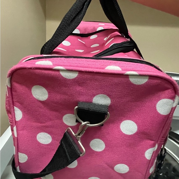 Pink Polka Dot Rockland Tote Bag - Picture 5 of 14